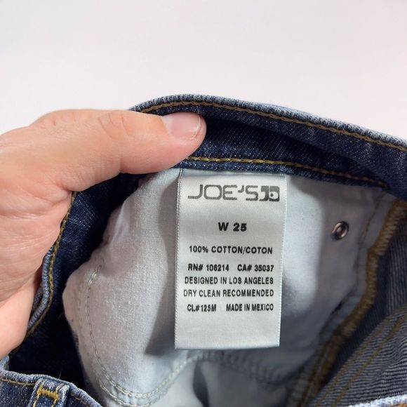 Joe's Samara Distressed Jean Shorts Women's 25 Mid Rise Denim Medium Wash Blue - Picture 4 of 10